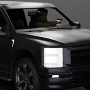 gangster in hoodie driving a car and holding gun - Only-Games
