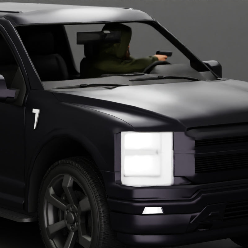 gangster in hoodie driving a car and holding gun - Only-Games