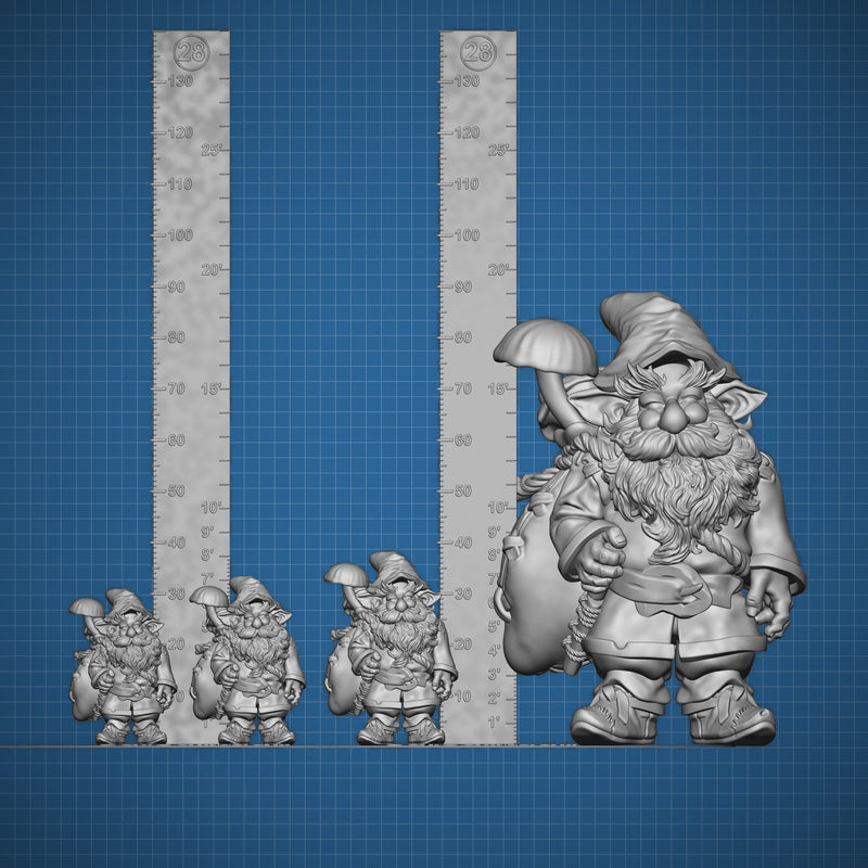 Gubcho, Gnome Miniature | For 28-32mm Board Games and Tabletop RPGs