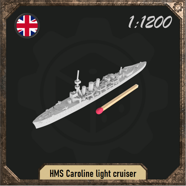 1/1200 HMS Caroline light cruiser