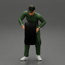 Auto mechanic walking and carrying tyre - Only-Games