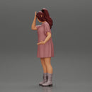 Young Beautiful Girl wearing long Shirt and boots Surprised - Only-Games