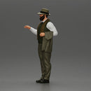 Stylish Man in a Hat slipover and Scarf Holding a Suit - Only-Games