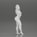 Naked girl posing putting her hand on her hair - Only-Games