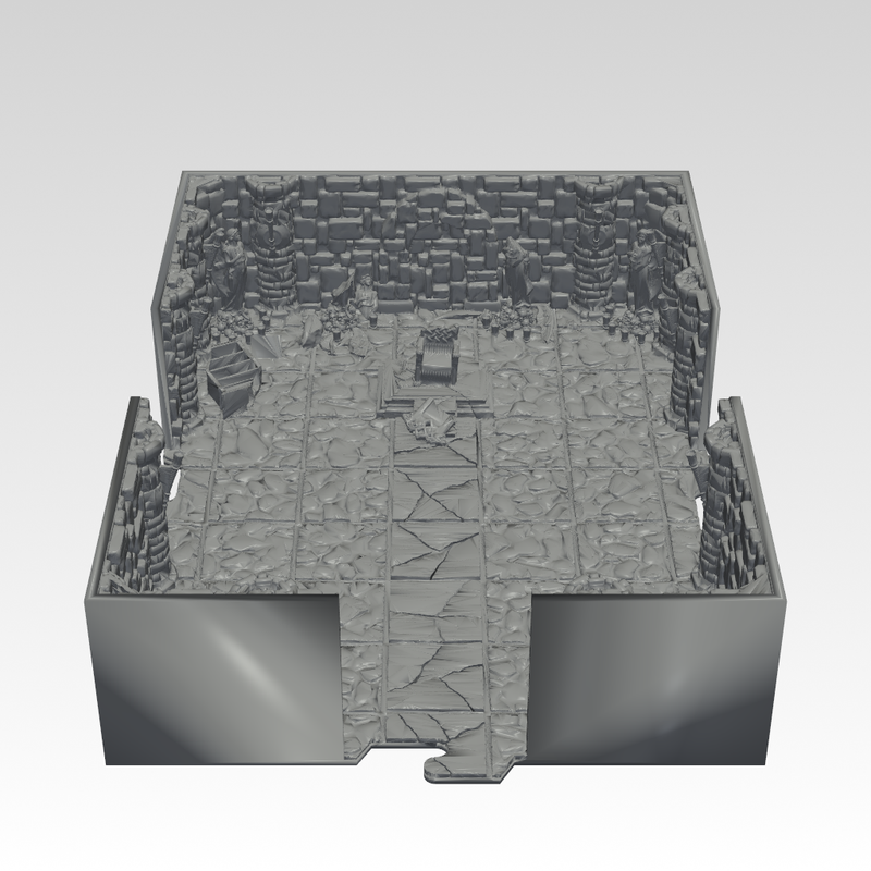 INSTADUNGEON™ Fantasy Expansion B1 - Narrow/Single Spaced - Tiles 1B-5B: gaming terrain tiles compatible with D&D, Pathfinder and more