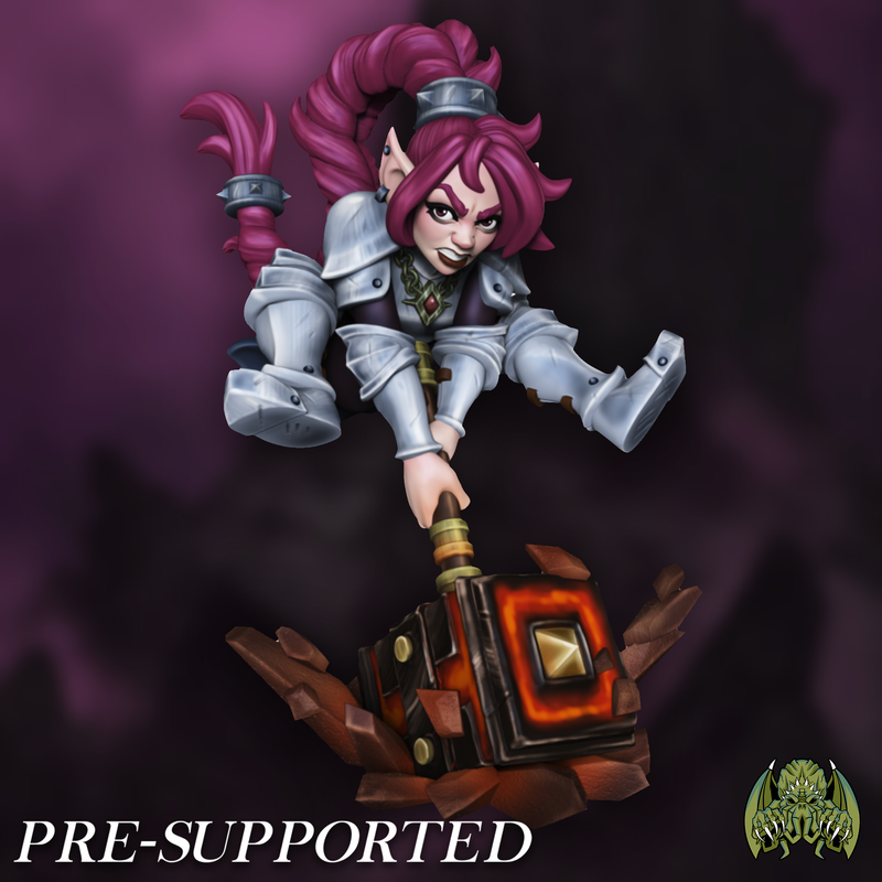 Tess Thunderfoot [PRE-SUPPORTED] Female Warrior Paladin Halfling Fighter - Only-Games