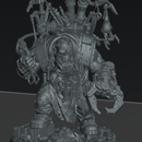 Skrapp Painmenda- Sci-Fi Orc Warlord Miniature | Scrap Pain | Original Wargaming 32mm base