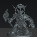 Big SkrapperBoss - Sci-Fi Orc Warlord Miniature | Scrap-Tech| Original Wargaming 40mm and 50mm base