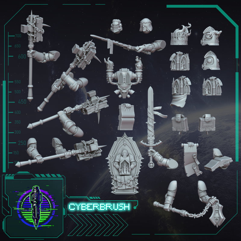 Miniatures Kitbashing Space Templars Kitbashing kit - Cyberbrush3D - Miniatures by Only-Games.co