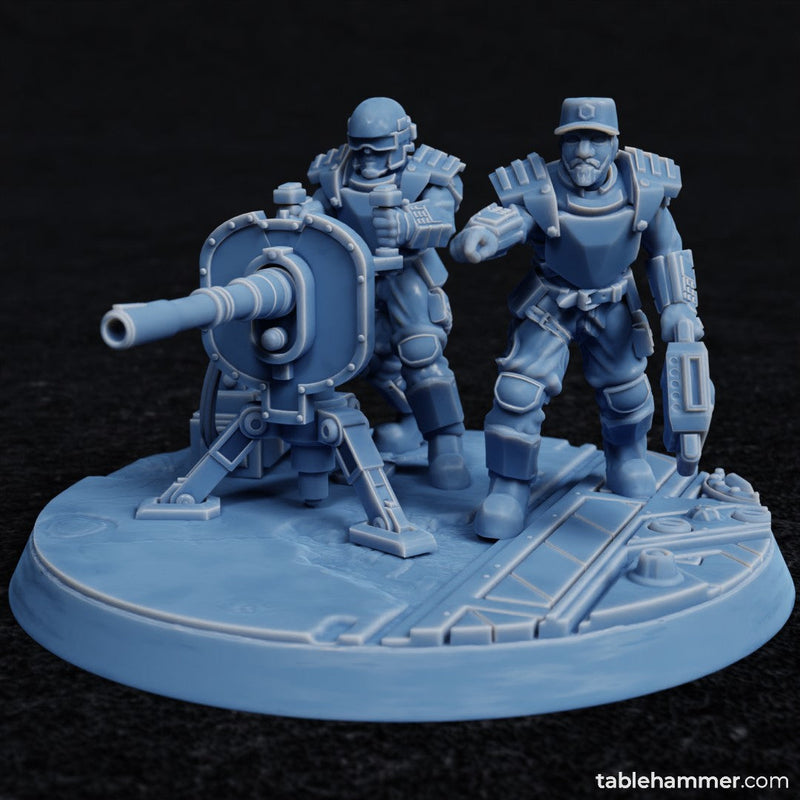 Factory Guard Heavy Cannon - human heavy weapon team (Accell Union) - Only-Games