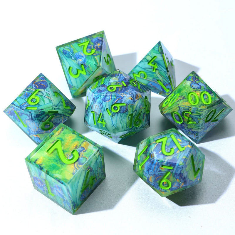 Bluemorn Grove | Art Core Dice | 7 Piece Set - Only-Games