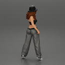 gangster homies lowrider girl posing in hat and sunglasses with long hair - Only-Games