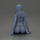 Beautiful Woman in Bikini Sitting on the Beach - Only-Games