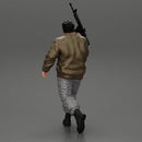 mafia gangster in jacket and pants holding a submachine gun - Only-Games