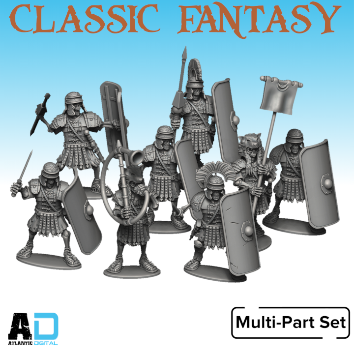 Classic Fantasy Skeleton romans - Puddle Bases - Only-Games