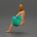 fat girl sitting after a shower wrapped in a towel - Only-Games
