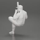 gangster man in a cap sitting holding a baseball bat and smoking - Only-Games