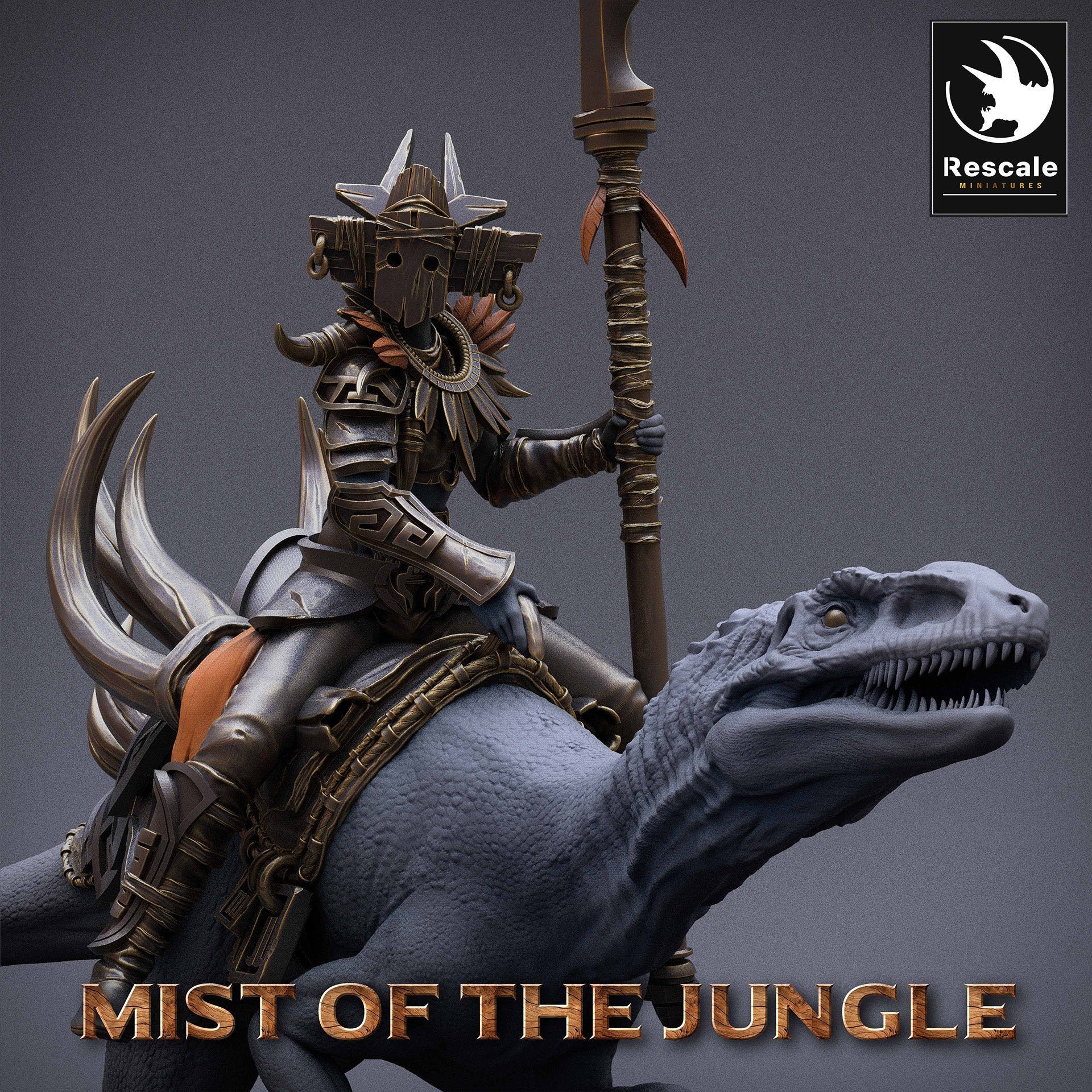 Lord Raptor Action Figure Raptor Scout Spear - Lord of the Print - Miniatures by Only-Games.co