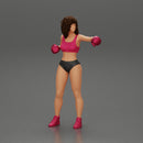 black woman in boxing gloves with curly hair ready to finish off her opponent - Only-Games