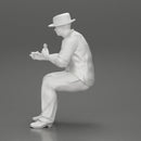 gangster man sitting and playing poker holding cigar - Only-Games