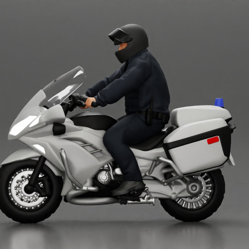 Police Officer riding Police motorbike