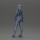 Sexy girl posing in a mini open skirt and shorts - Only-Games