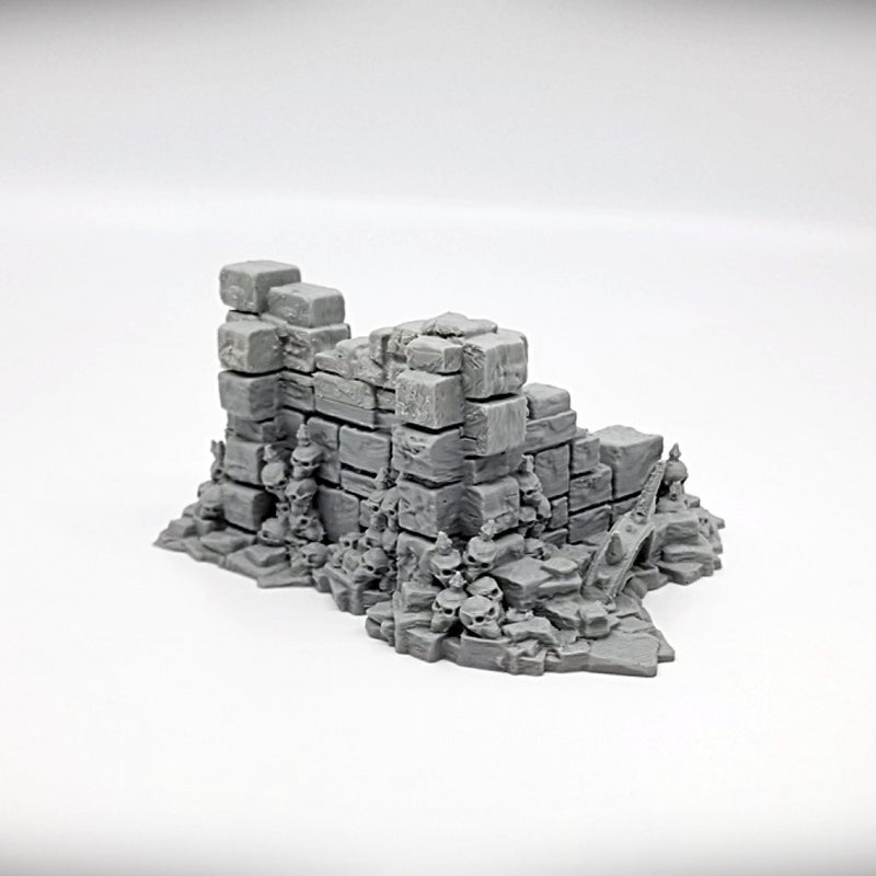 Basic Corner Wall B: Ancient Ruins GRIMDARK Terrain Set - Only-Games