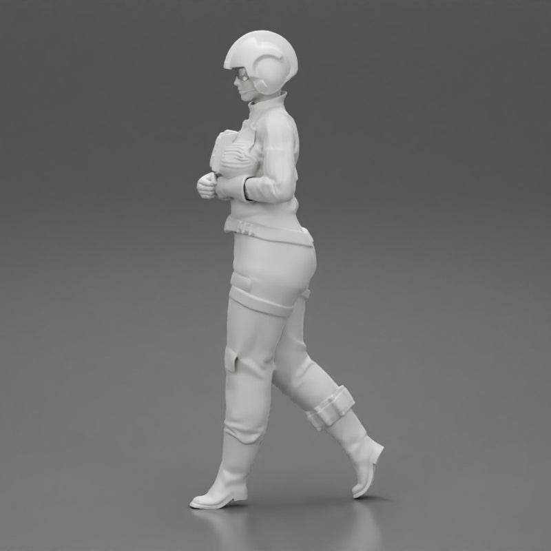woman fighter pilot walking in helmet - Only-Games
