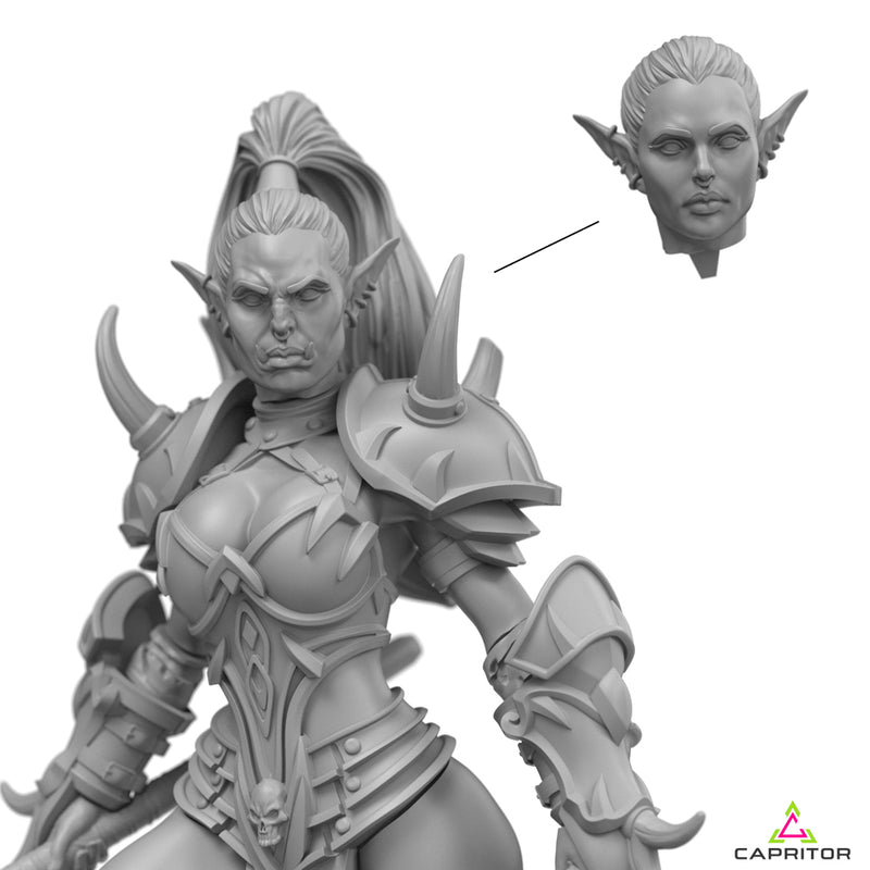 'Lucrezia' Female Warrior with Two Head Options - 75mm (1:24) Scale - Only-Games