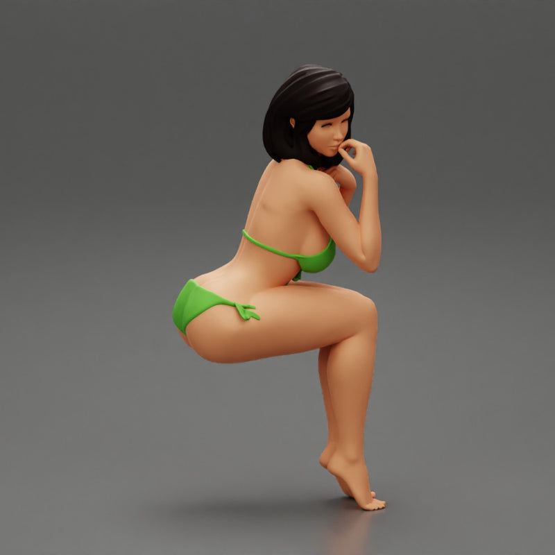 Sexy girl in bikini sitting - Only-Games