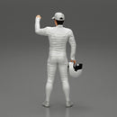 Motorbiker holding his helmet while waving his hand - Only-Games