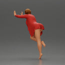 woman in an open long shirt and bikini, leaning with her hands against the wall - Only-Games