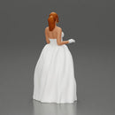 Elegant Bride in White Gown Holding Vibrant Bouquet of Flowers - Only-Games
