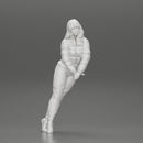 beautiful Asian girl in  jacket leaning with her hands on the car - Only-Games