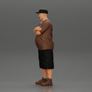 Fat Gangster in cap folding one's arms - Only-Games