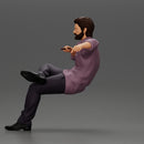 Handsome Man Smoking a Cigar and Resting One Leg on the Other - Only-Games