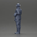 Stylish Man in a Hat slipover and Scarf Holding a Suit - Only-Games