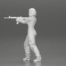 Armed girl going to shoot a gun in a bra with short hair - Only-Games