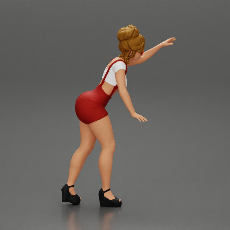 2 Sexy Girl in sunglasses opening a car hood and look inside - Only-Games