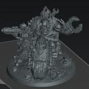 Skrappdakka Wazbike – Sci-Fi Orc Warlord Miniature | Scrap-Tech Tabletop Commander | Original Wargaming Model 120 x 92mm base