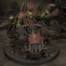 Skrappdakka Wazbike – Sci-Fi Orc Warlord Miniature | Scrap-Tech Tabletop Commander | Original Wargaming Model 120 x 92mm base