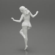 Sexy Woman In Dress Having Fun Holding One Leg - Only-Games