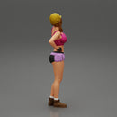 Sexy girl mechanic drinks water during a break - Only-Games