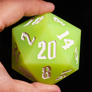 Jester's Bounce | 55mm Luminous D20 Silicone | Green - Only-Games