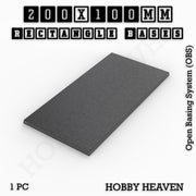 Rectangle Bases Range Sizes - 125x50mm to 200x175mm Large Sizes 3d Print Full Range Tabletop Games - Only-Games