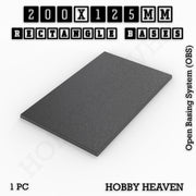 Rectangle Bases Range Sizes - 125x50mm to 200x175mm Large Sizes 3d Print Full Range Tabletop Games - Only-Games