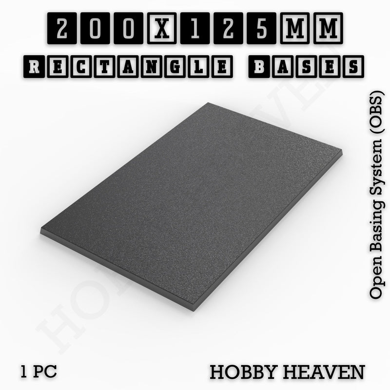 Rectangle Bases Range Sizes - 125x50mm to 200x175mm Large Sizes 3d Print Full Range Tabletop Games - Only-Games