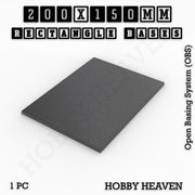 Rectangle Bases Range Sizes - 125x50mm to 200x175mm Large Sizes 3d Print Full Range Tabletop Games - Only-Games