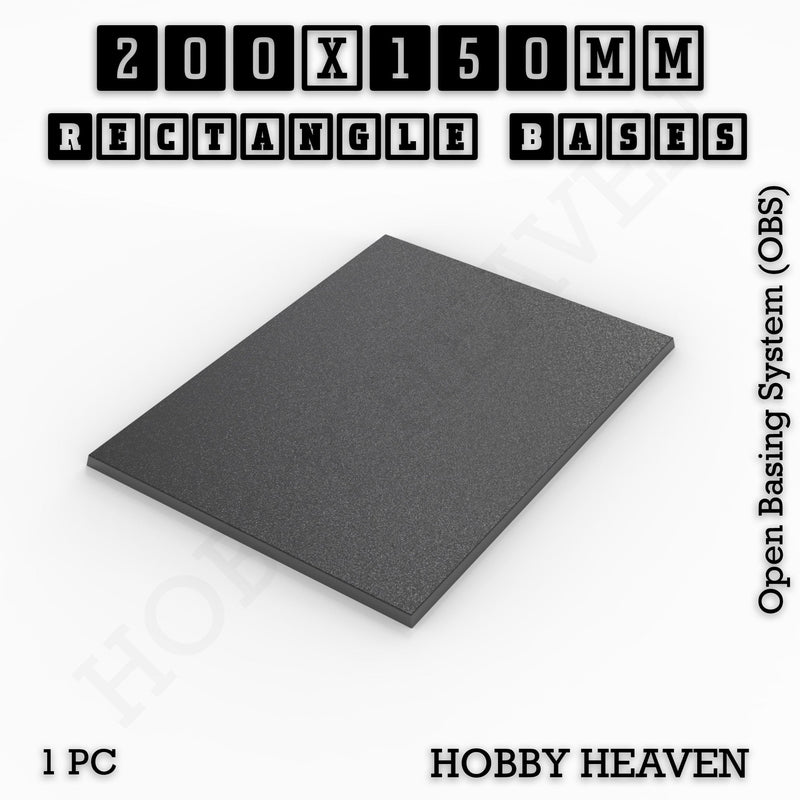 Rectangle Bases Range Sizes - 125x50mm to 200x175mm Large Sizes 3d Print Full Range Tabletop Games - Only-Games