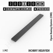 Rectangle Bases Range Sizes - 125x50mm to 200x175mm Large Sizes 3d Print Full Range Tabletop Games - Only-Games